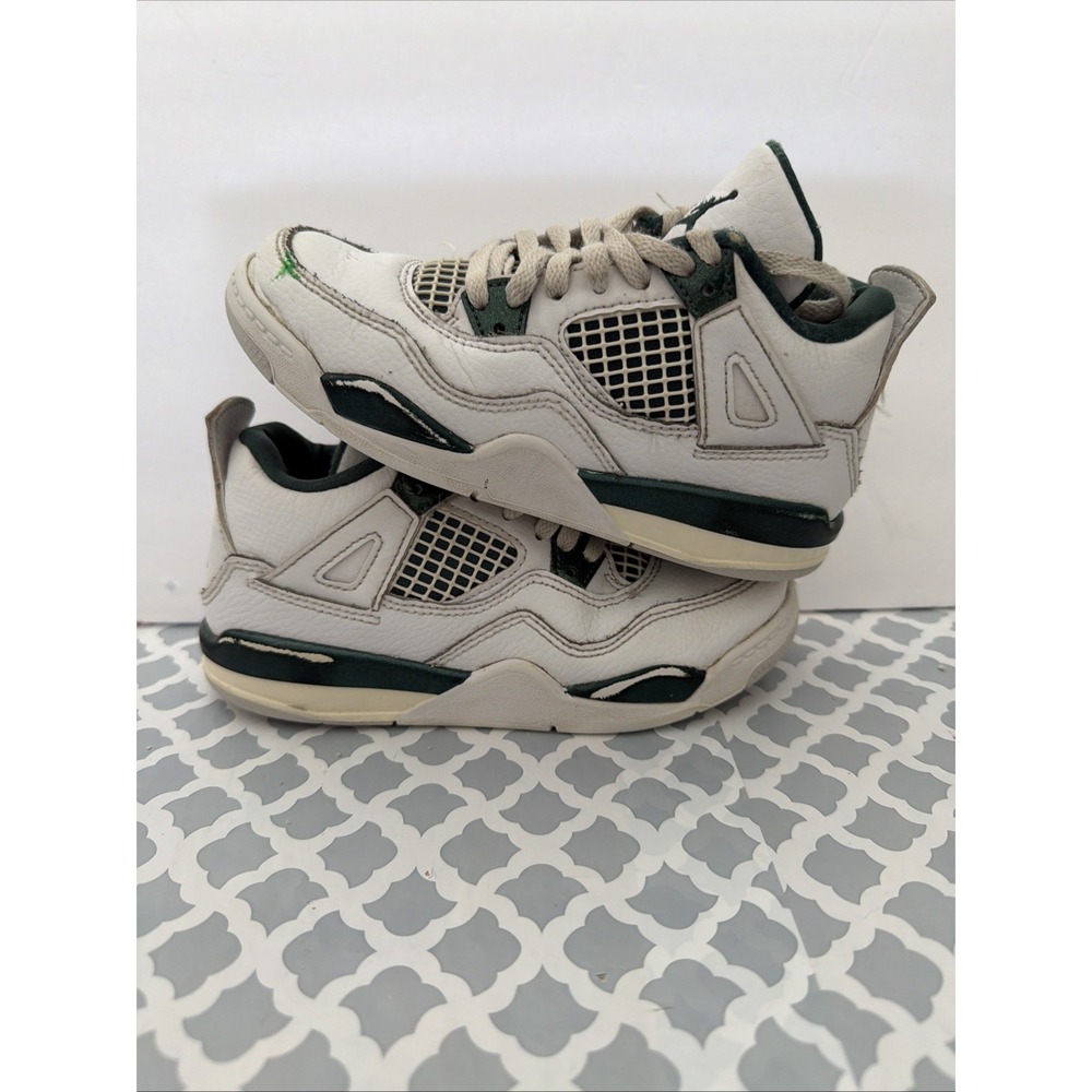 Nike Air Jordan 4 Retro PS Kids 13C Oxidized Green Good BQ7669-103 Sneaker
